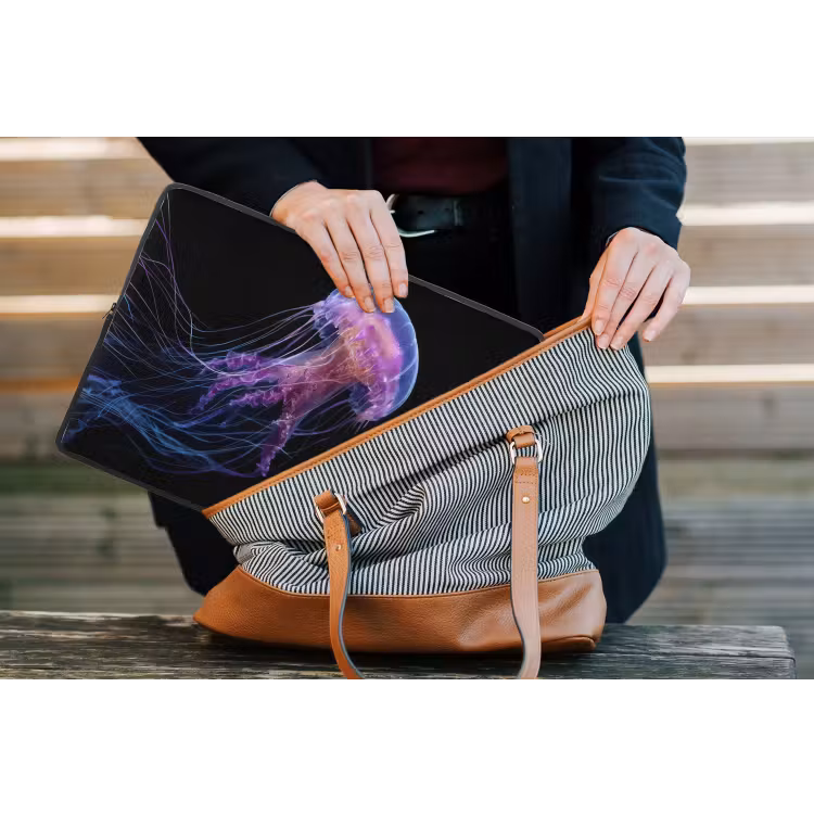 Laptophoes - Kwal - Doorzichtig - Roze - Tentakels — 4