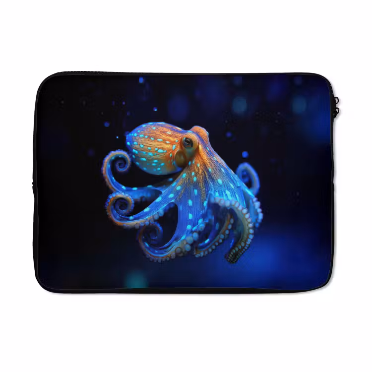 Laptophoes - Octopus - Stippen - Blauw - Zee — 5