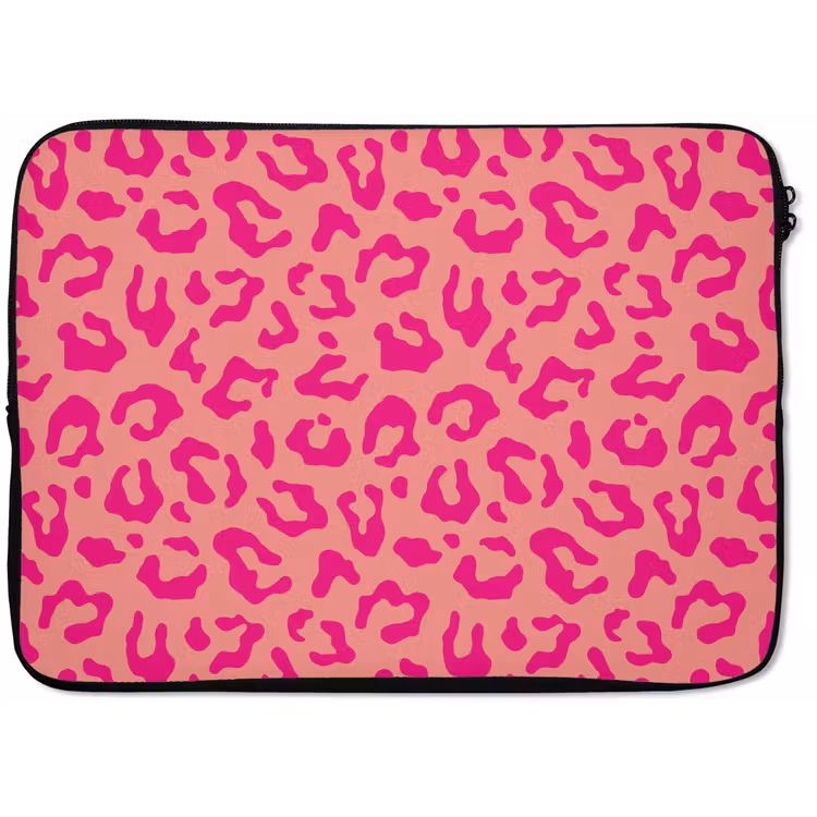 Laptophoes - Panterprint - Roze - Dierenprint - Minimalistisch — 1