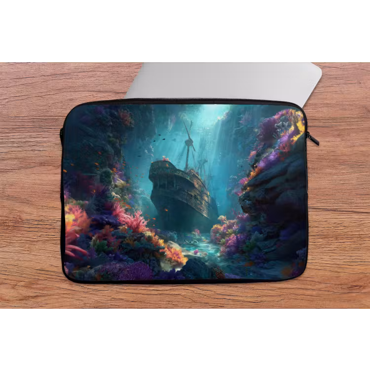 Laptophoes - Schip - Hout - Koraalriffen - Zonlicht — 2