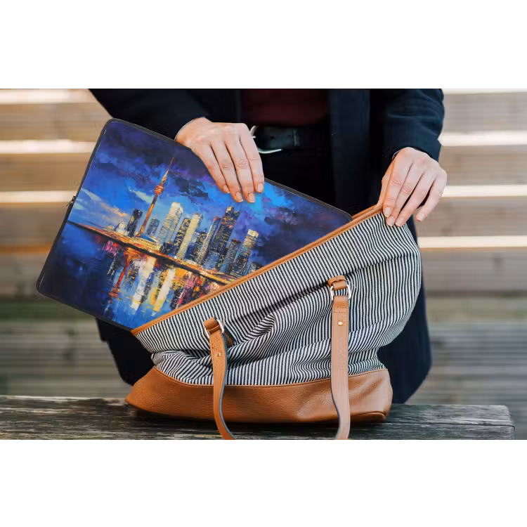Laptophoes - Skyline Toronto - Modern - Stadslicht - Blauw — 4