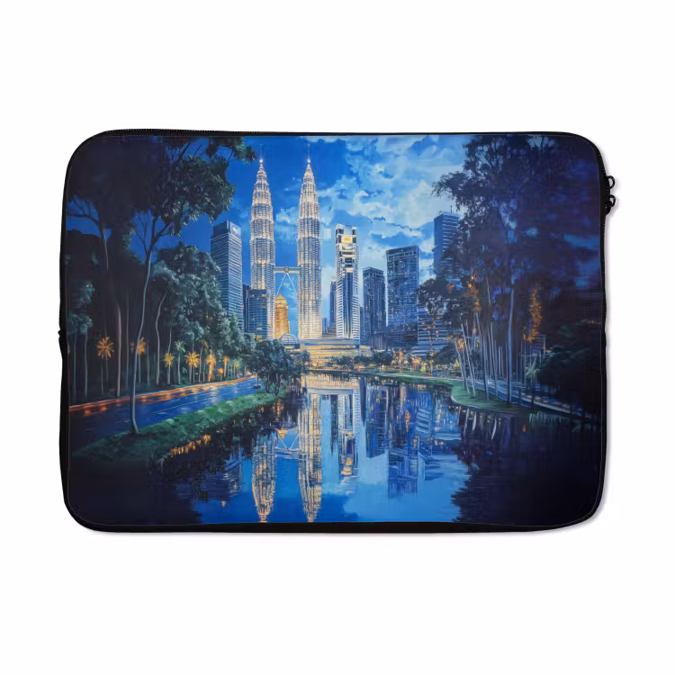 Laptophoes - Stad Kuala Lumpur - Skyline - Wolkenkrabbers - Water — 5