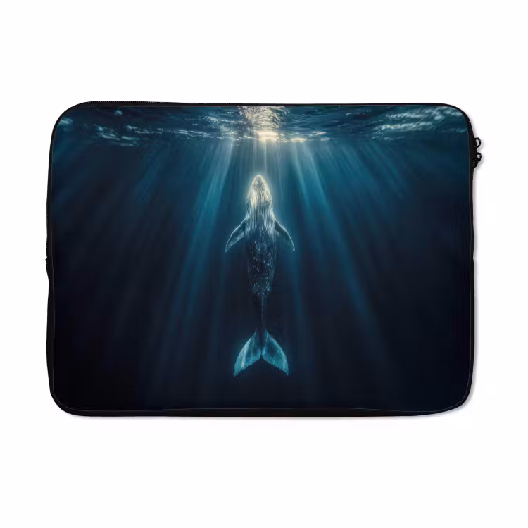 Laptophoes - Walvis - Water - Zonnestralen - Blauw — 5