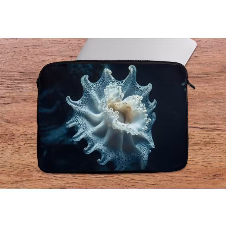 Laptophoes - Zeewezen - Wit - Golven - Water — 2