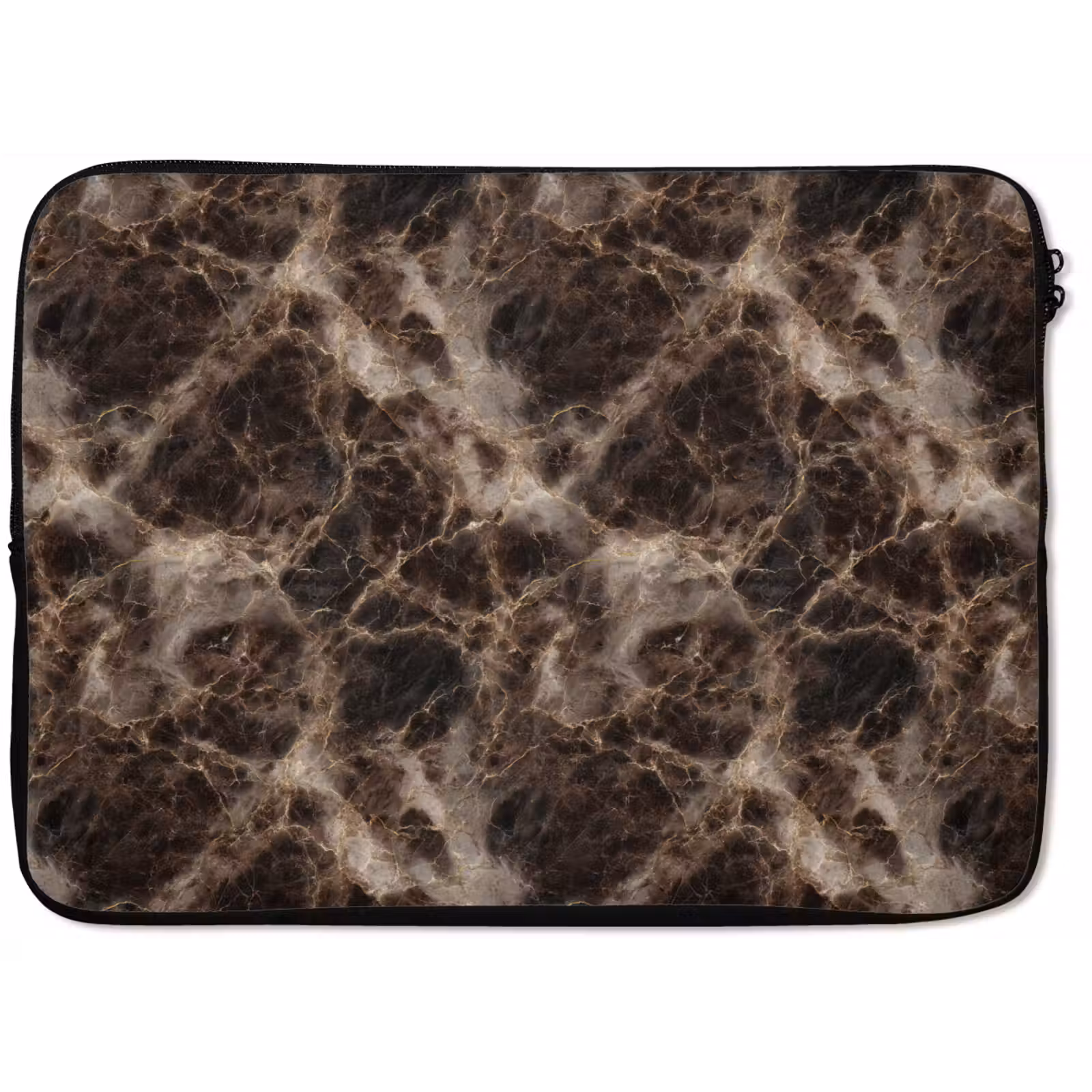 Laptophoes - Bruin - Goud - Marmer — 1