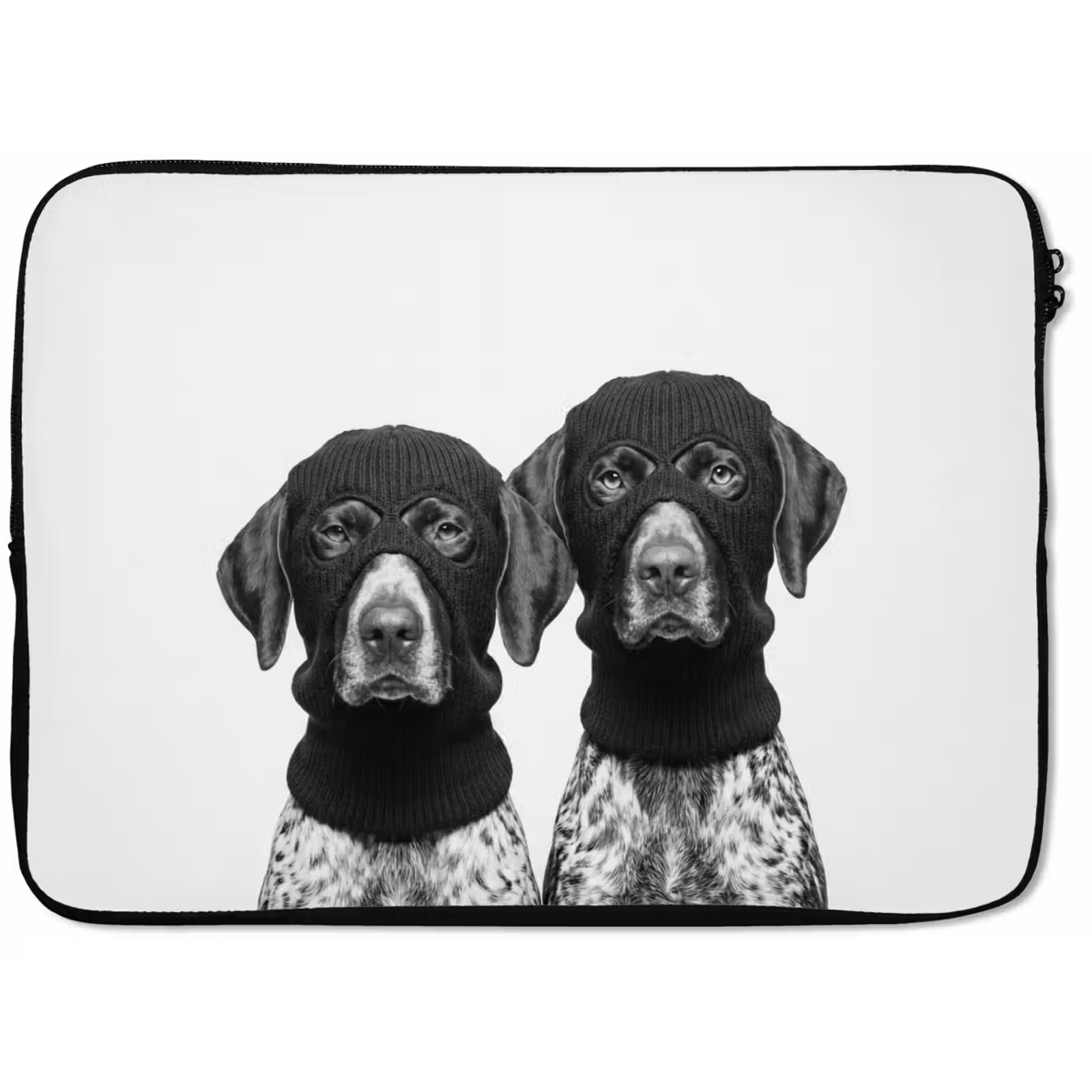 Laptophoes - Honden - Bivakmuts - Zwart - wit — 1