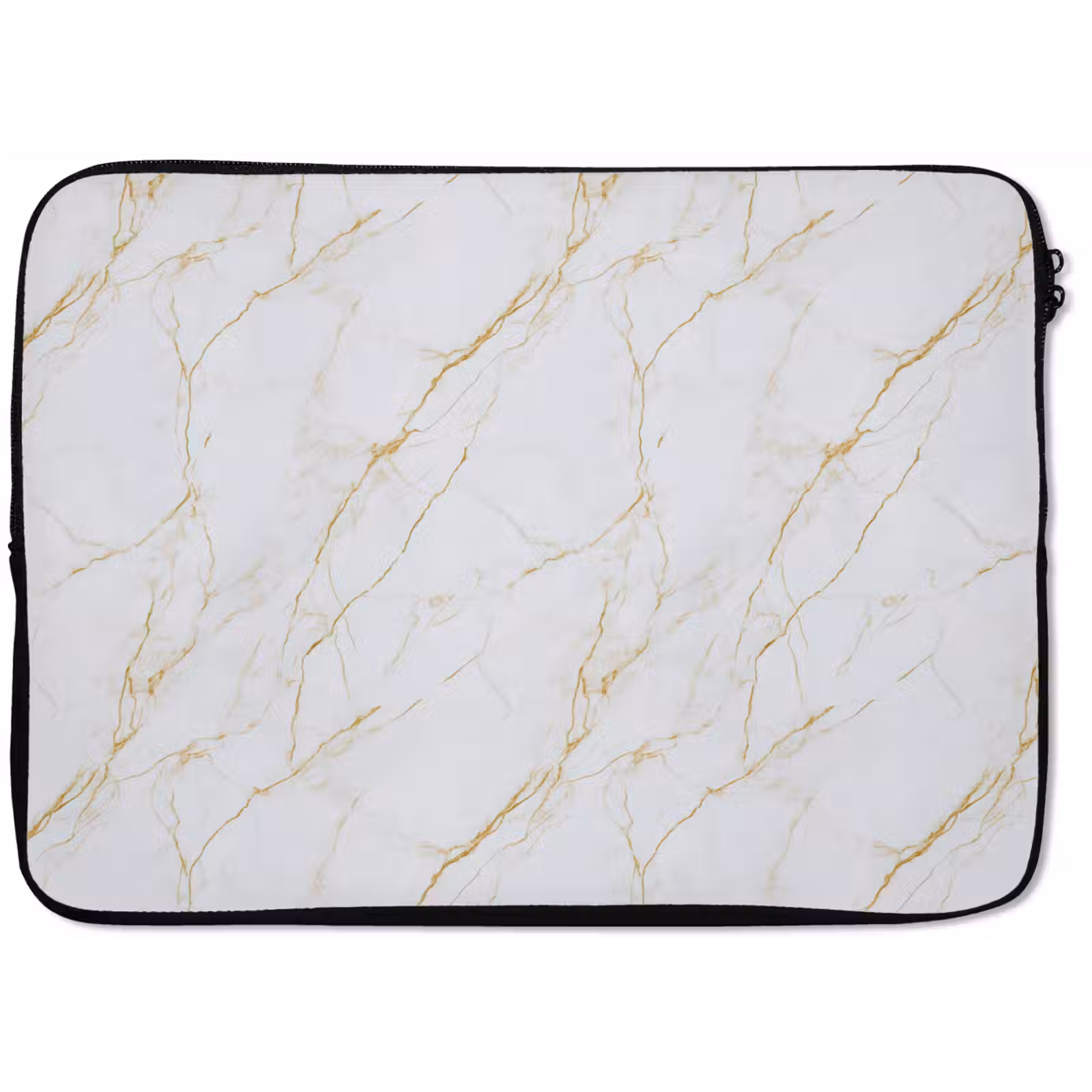 Laptophoes - Wit - Marmer - Goud - Luxueus — 1