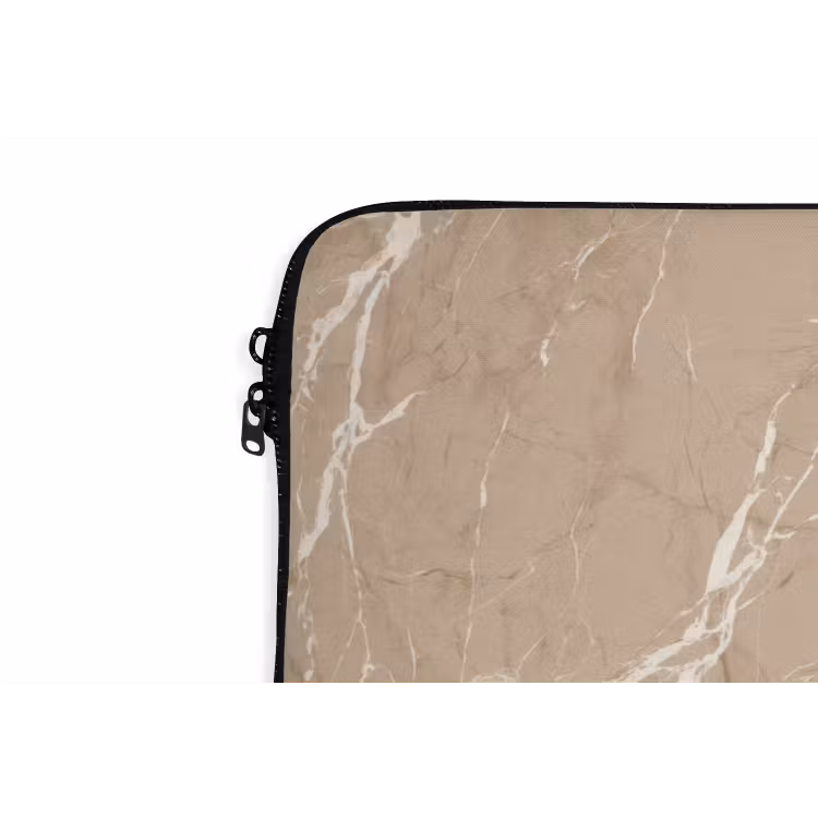 Laptophoes - Beige - Marmer - Organisch - Wit — 6