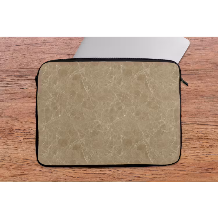 Laptophoes - Beige - Marmer - Witte aders — 2