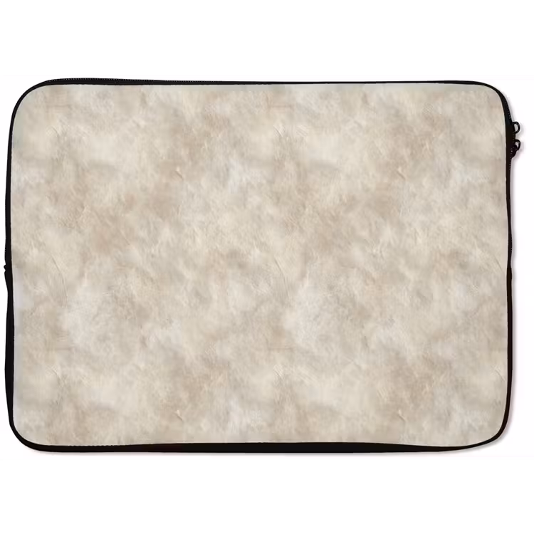 Laptophoes - Beige - Reliëfstructuur - Natuursteen — 1