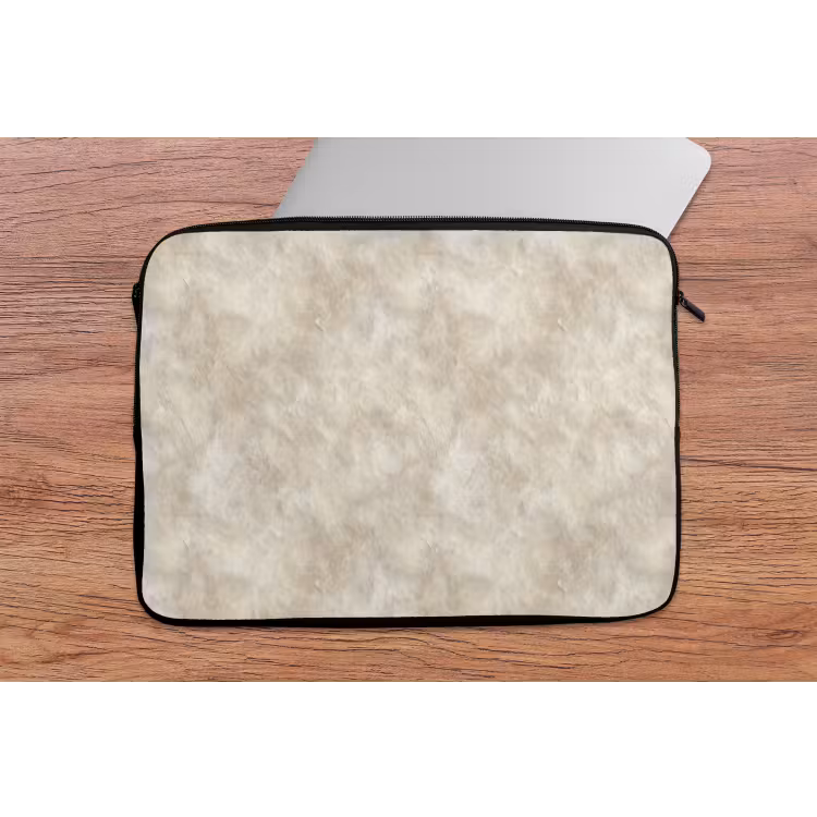 Laptophoes - Beige - Reliëfstructuur - Natuursteen — 2