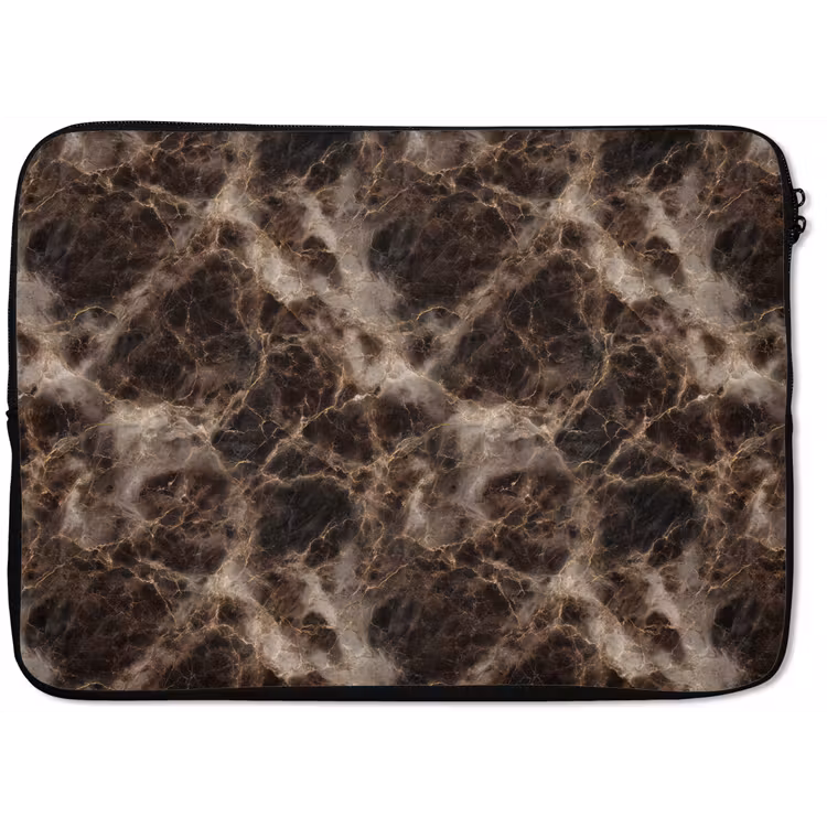 Laptophoes - Bruin - Goud - Marmer — 1