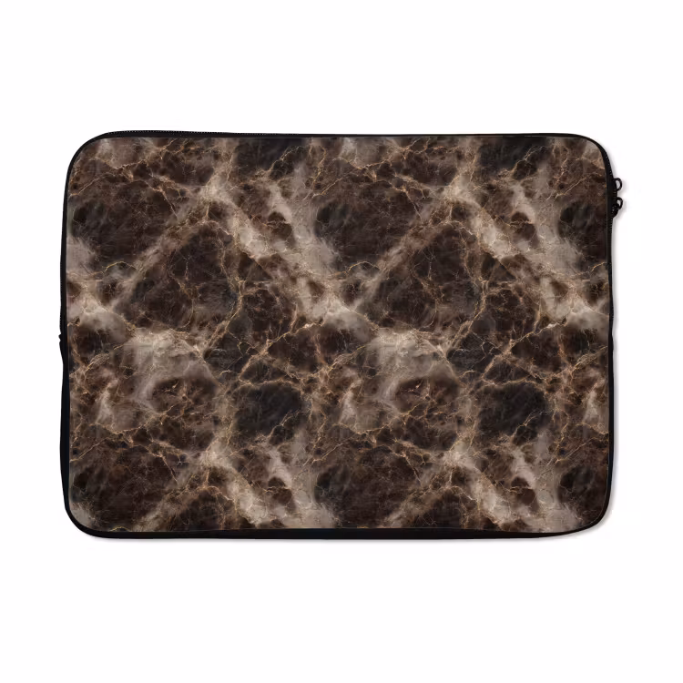 Laptophoes - Bruin - Goud - Marmer — 5
