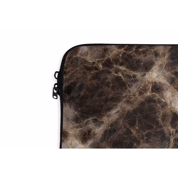 Laptophoes - Bruin - Goud - Marmer — 6