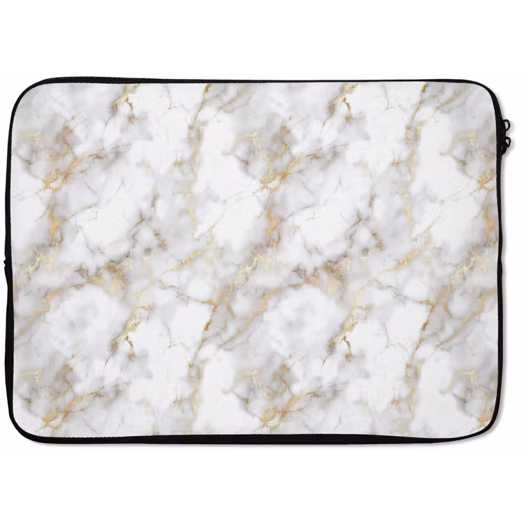 Laptophoes - Gouden aders - Marmer - Wit — 1