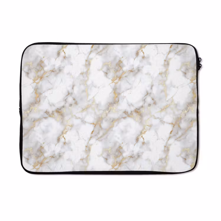 Laptophoes - Gouden aders - Marmer - Wit — 5