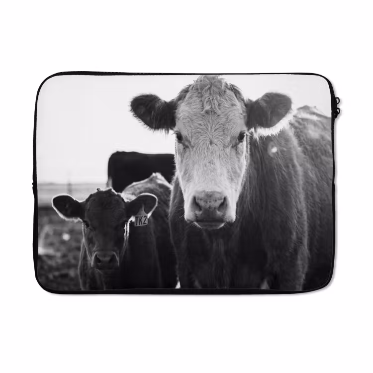 Laptophoes - Koeien - Zwart - Wit — 5