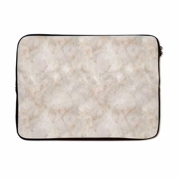 Laptophoes - Lichtbeige - Goudbruine Nerven - Marmer — 5