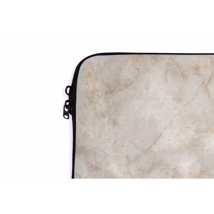 Laptophoes - Lichtbeige - Goudbruine Nerven - Marmer — 6