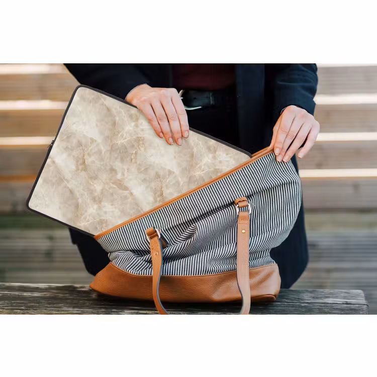 Laptophoes - Lichtbeige - Onyx - Subtiel — 4