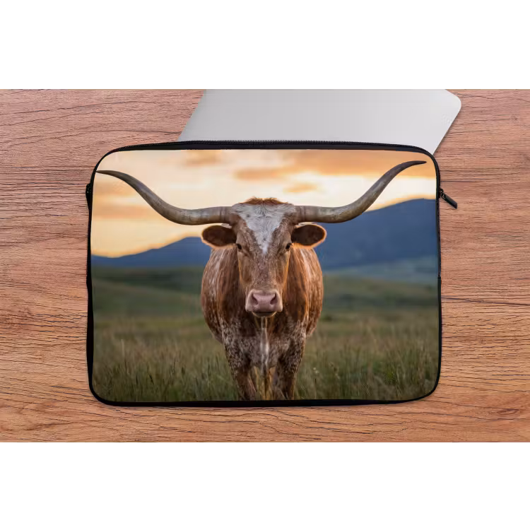 Laptophoes - Longhorn - Landschap - Zonsondergang — 2