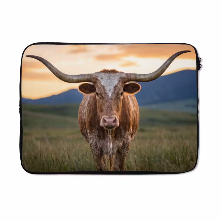 Laptophoes - Longhorn - Landschap - Zonsondergang — 5