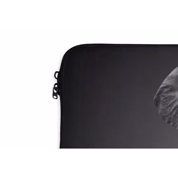 Laptophoes - Olifant - Zwart - Wit - Rook — 6