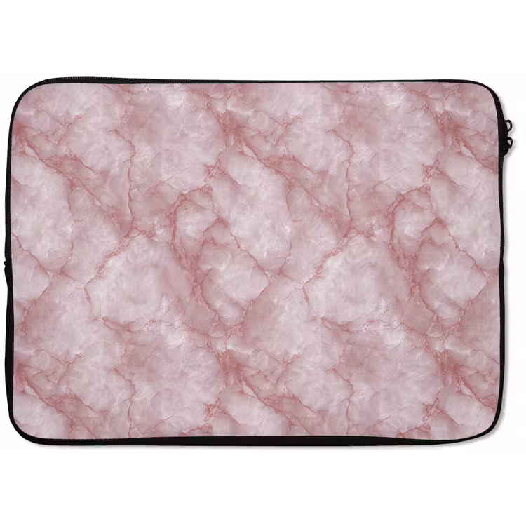 Laptophoes - Roze - Kwartsmarmer - Aders — 1