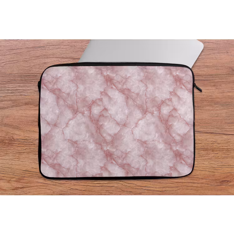Laptophoes - Roze - Kwartsmarmer - Aders — 2