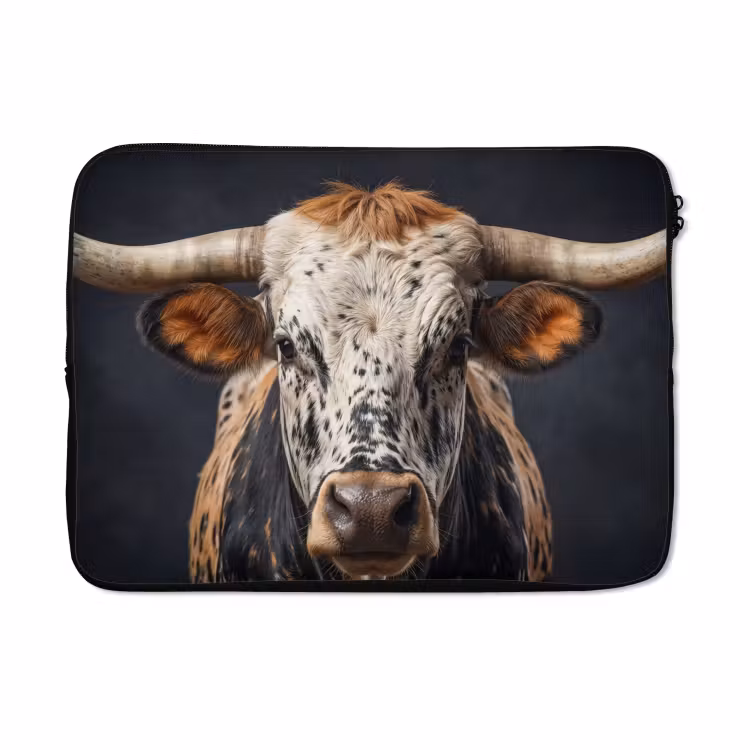 Laptophoes - Stier - Kleurrijk - Hoorns — 5