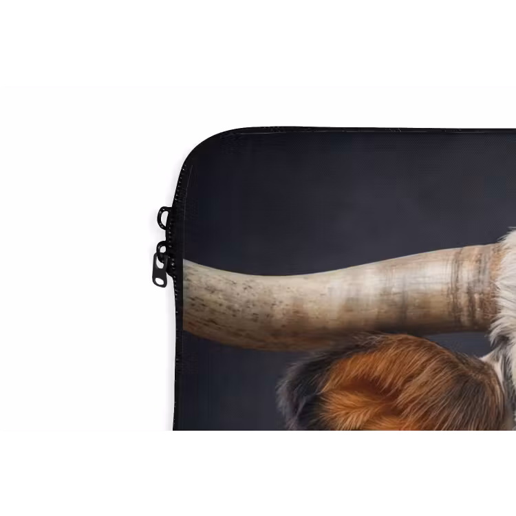 Laptophoes - Stier - Kleurrijk - Hoorns — 6