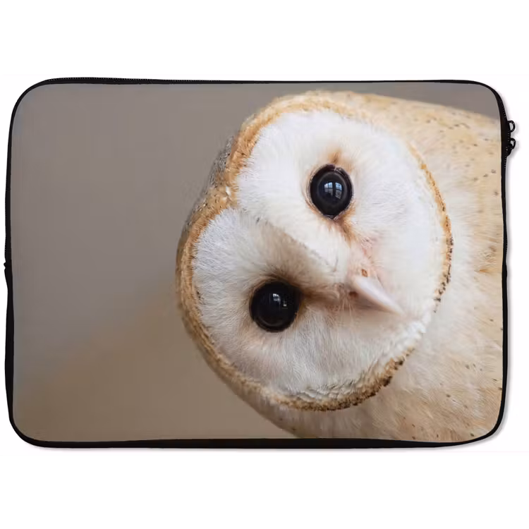 Laptophoes - Uil - Bruin - Wit — 1
