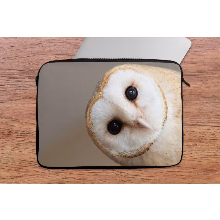 Laptophoes - Uil - Bruin - Wit — 2