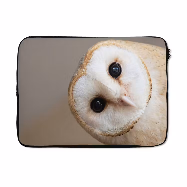 Laptophoes - Uil - Bruin - Wit — 5