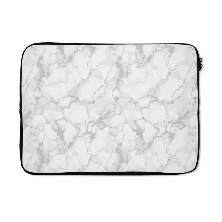 Laptophoes - Wit - Marmer - Grijs — 5