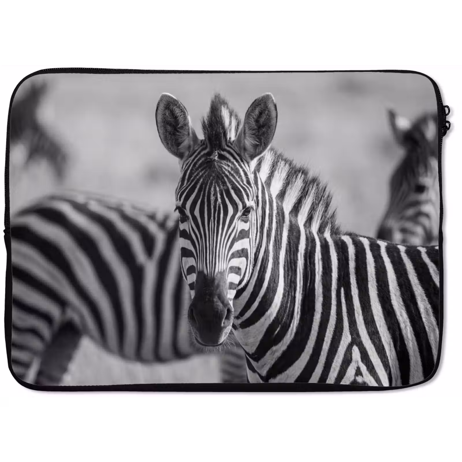 Laptophoes - Zebra's - Zwart - Wit — 1