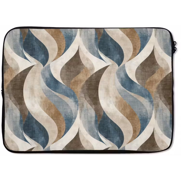 Laptophoes - Abstract - Golven - Kleurrijk — 1