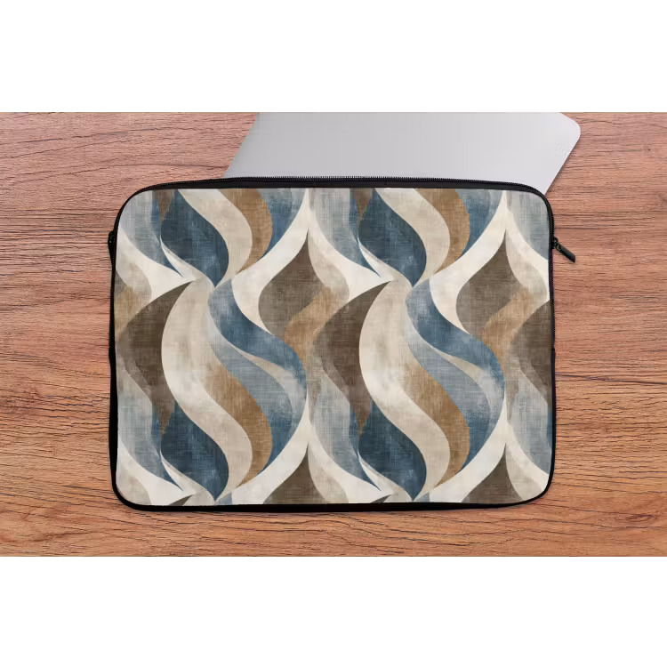 Laptophoes - Abstract - Golven - Kleurrijk — 2