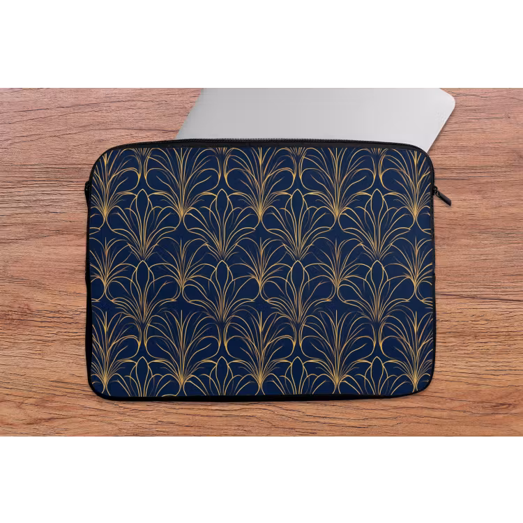 Laptophoes - Deco - Waaier - Blauw — 2