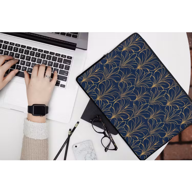 Laptophoes - Deco - Waaier - Blauw — 3