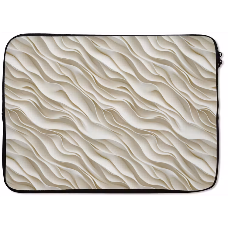 Laptophoes - Golven - Wit - Minimalistisch — 1