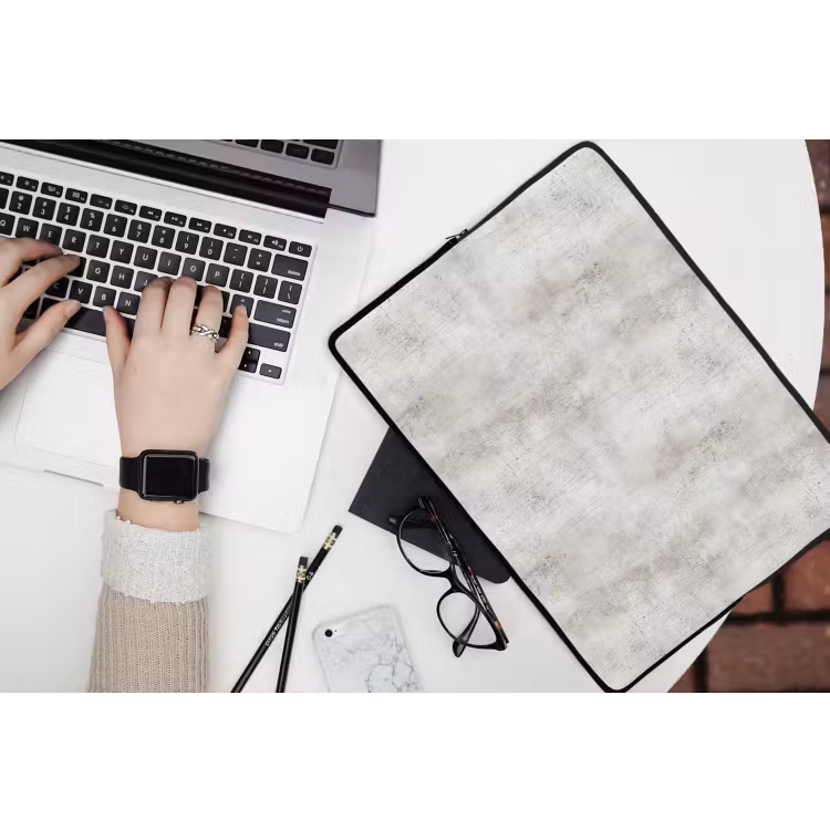 Laptophoes - Grijs - Beton - Verweerd — 3