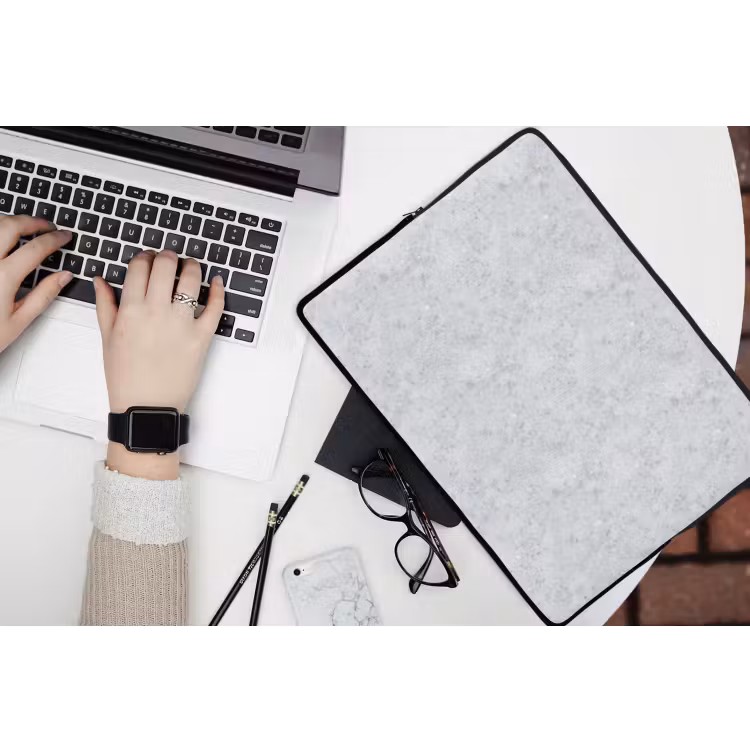 Laptophoes - Grijs - Terrazzo-effect - Beton — 3