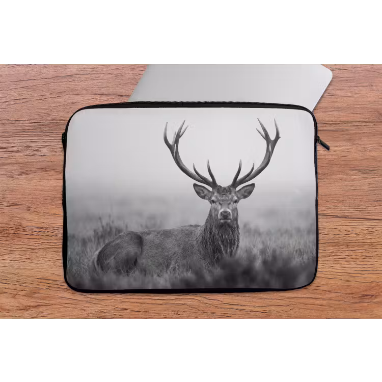 Laptophoes - Hert - Mistig - Zwart - Wit — 2