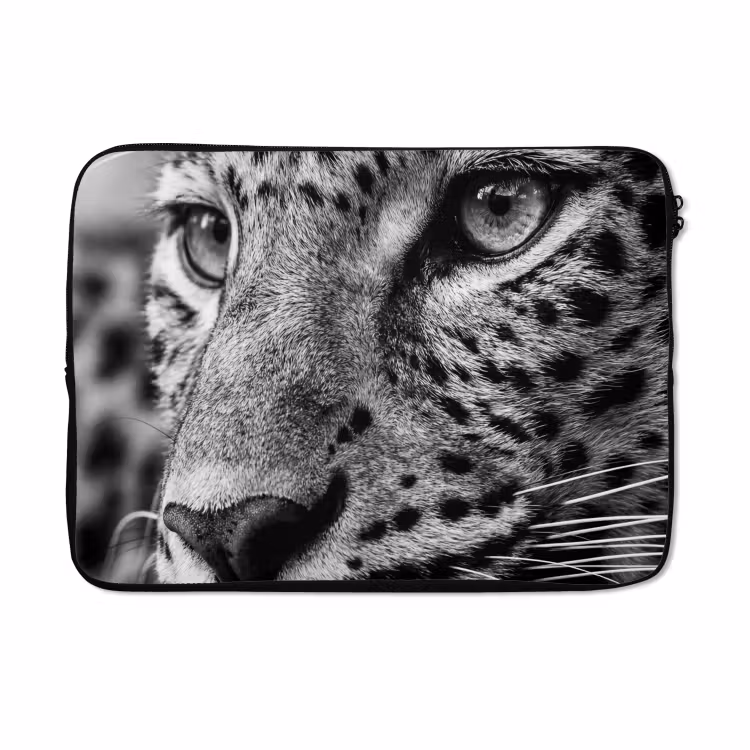 Laptophoes - Luipaard - Zwart - Wit - Oog — 5