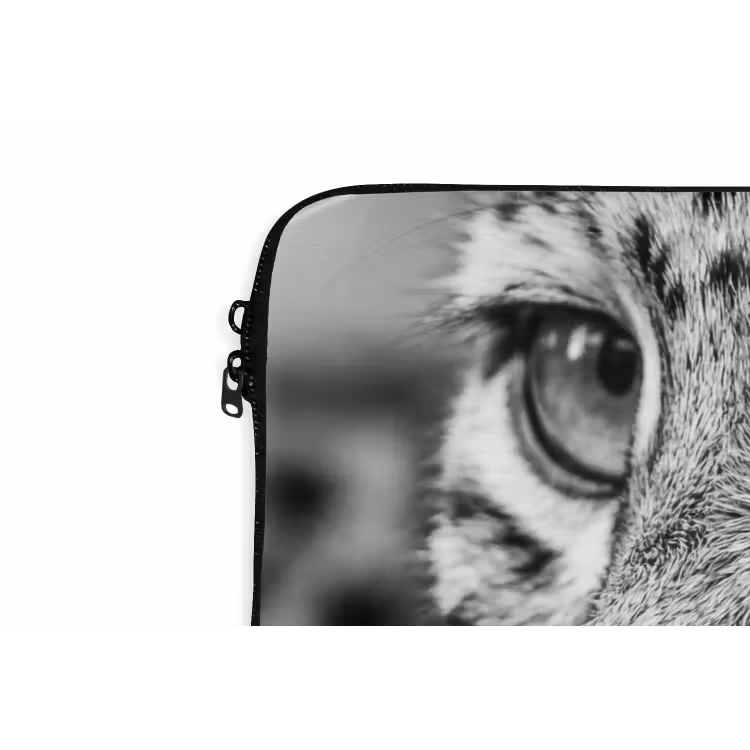 Laptophoes - Luipaard - Zwart - Wit - Oog — 6