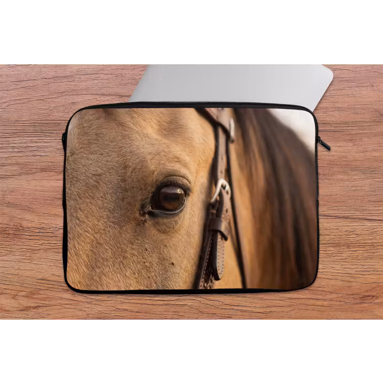 Laptophoes - Paard - Oog - Bruin — 2