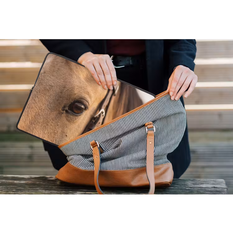 Laptophoes - Paard - Oog - Bruin — 4