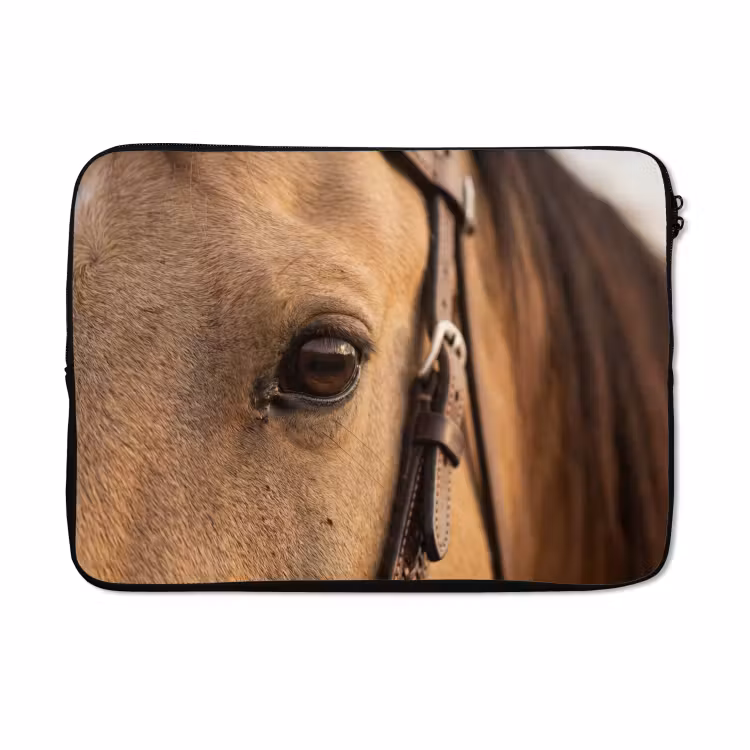 Laptophoes - Paard - Oog - Bruin — 5