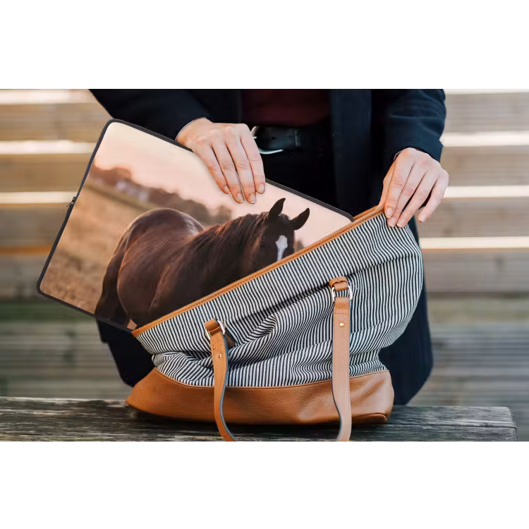 Laptophoes - Paard - Zonsondergang - Bruin — 4